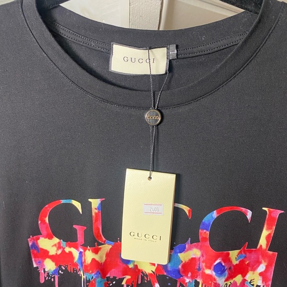 NWT Gucci 100% Cotton Short Sleeve T-shirt Made in Italy Size Large - Picture 7 of 12